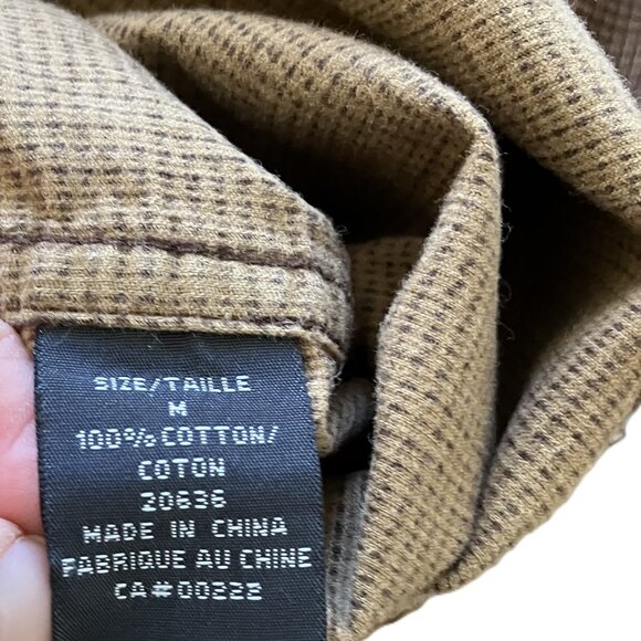 Nevada Velvet Check Button Up Shirt Tan Brown Men's Medium - Picture 5 of 7